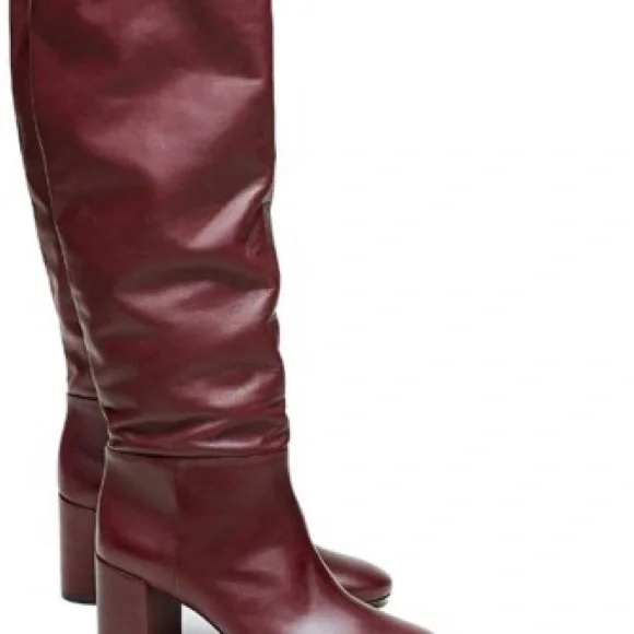 Tory Burch Red Over the Knee Boots with Block Heel - Picture 1 of 8